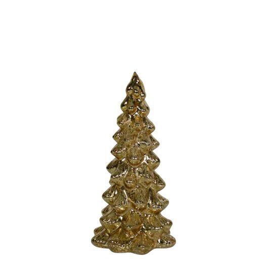 Glas-Tannenbaum GOLD mit LED Lichterkette 20 cm